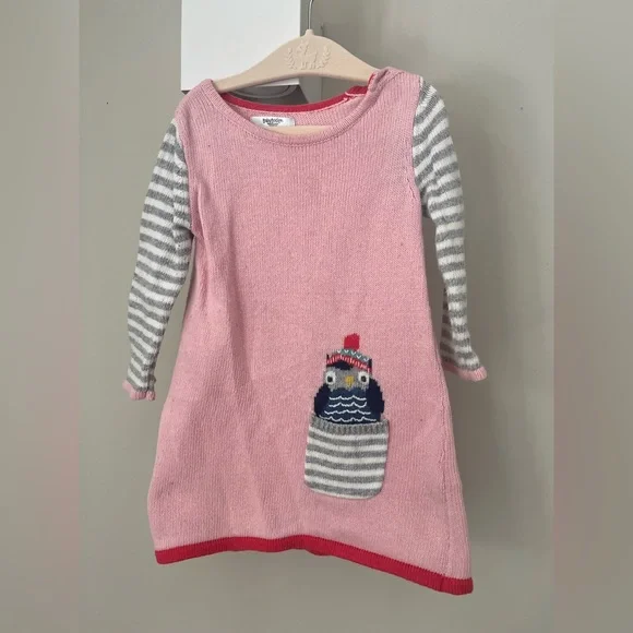 Mini Boden | Dresses | Boden Owl Sweater Dress | Poshmark